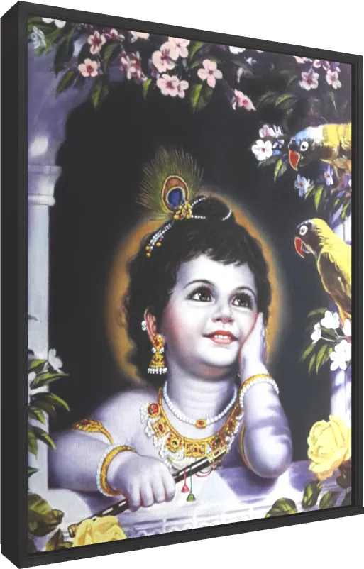 High Resolution Bal Krishna Print — floater frame preview | PrintPosters.in
